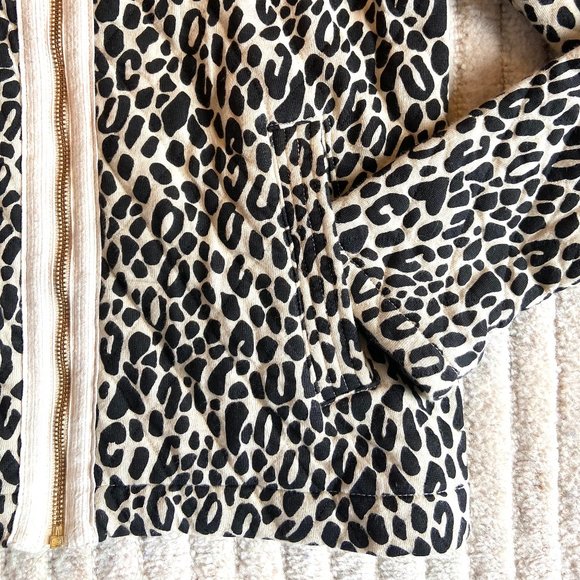 J Crew Crewcuts Quilted Cotton Jacket in Leopard Print, Girls size M (8-9), EUC - Picture 4 of 9